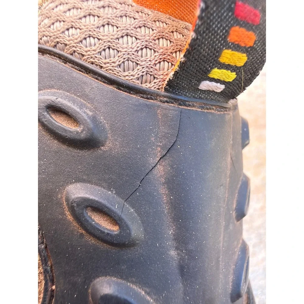 Merrell Chameleon Wrap Pro Mens 9 Hiking Shoes Brown Orange Vibram Continuum